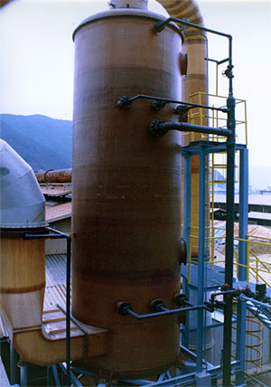 9.炉材製造工程―フッ酸ガス除去装置